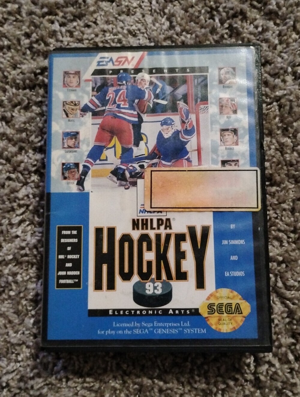 NHLPA Hockey '93 (Sega Genesis) - CIB (Complete in Box) w/ Manual & Case